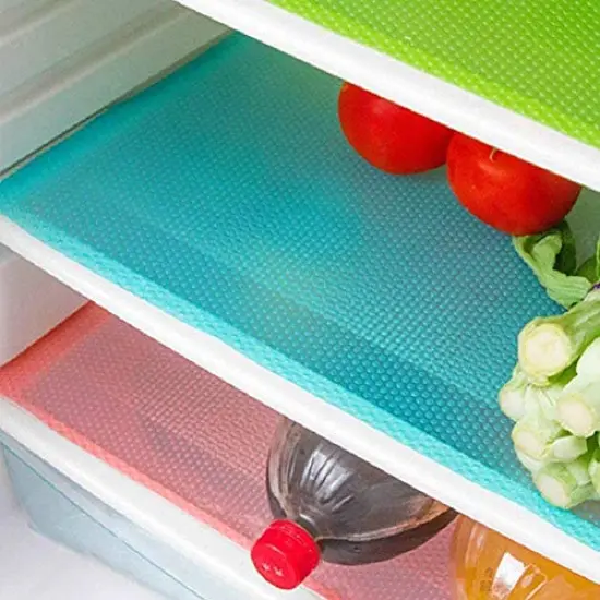 9 Pack Washable Fridge Mats Liners Waterproof Fridge Pads Drawer Table Mats Refrigerator Liners for Shelves,3Red/3Green/3Blue {1}
