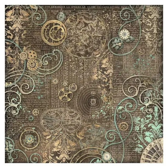 Stamperia Polyester Fabric 12"X12" 4/Pkg-Sir Vagabond In Fantasy World {6}