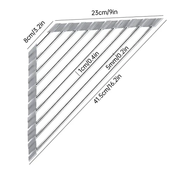Triangle Roll-Up Dish Drying Rack for Sink Corner Small Foldable Stainless Steel Over The Sink Multipurpose Kitchen Drainer Caddy Organizer Storage Space Saver Shelf Holder (Gray) {4}
