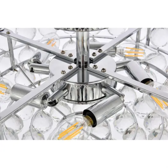 Savannah 18 inch flush mount in chrome {6}