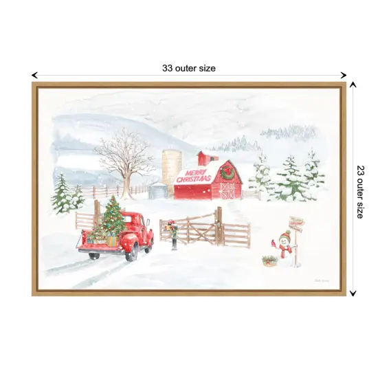 Home For The Holidays I Snowman by Beth Grove Canvas Art Framed {3}