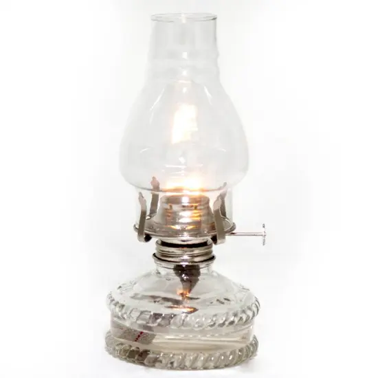 Lehman's Clear Glass Oil Lamp, with #2 Burner and 7/8 inch Wick for Accent Lighting or Centerpiece Table Decor {1}
