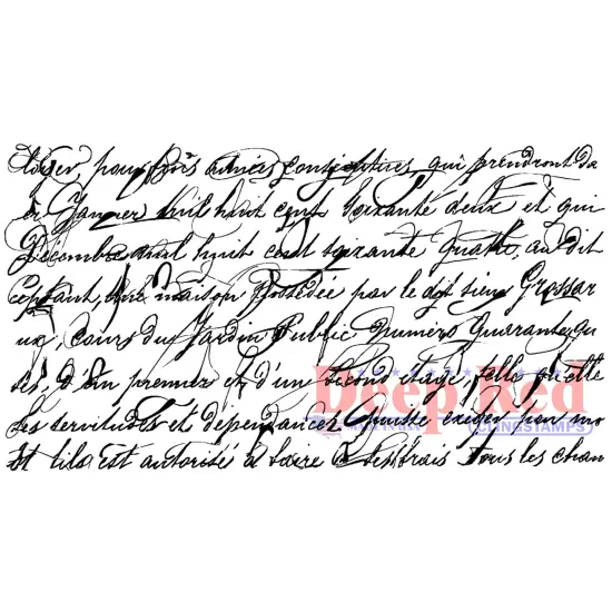 Deep Red Stamps Handwriting Script Rubber Cling Stamp4.1 x 2.2inches {1}