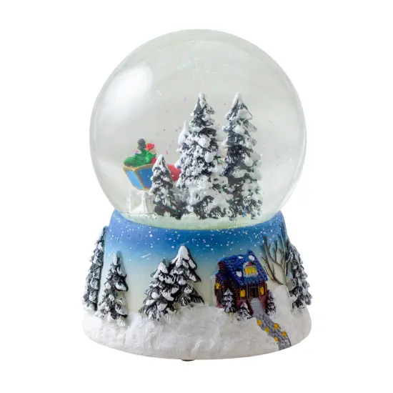 Northlight Winter Forest Sleigh Ride Musical Christmas Snow Globe - 5.75" Multi {4}