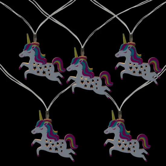 Northlight Unicorn Mini Christmas Light Set - 3' Clear Wire - 10ct White {4}