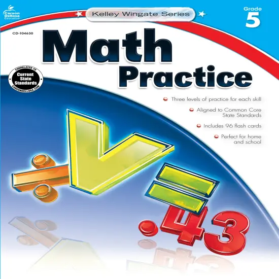 Carson Dellosa 5th Grade Math Workbook, Algebra, Word Problems, Place Value, Multiplication, Division, Fractions, Decimals, Geometry, and More, Classroom or Homeschool Curriculum {1}