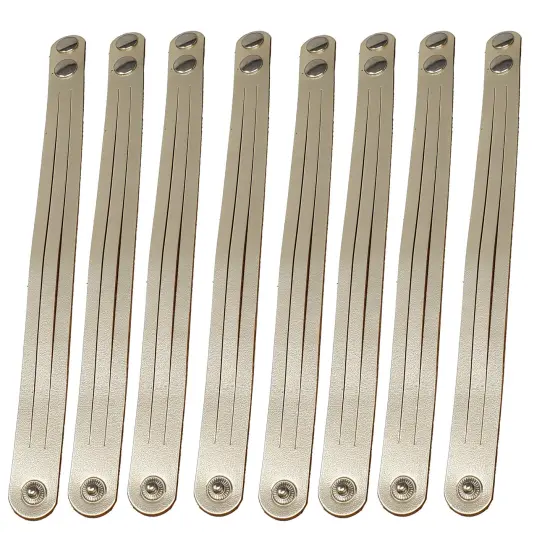 8 Pack Mystery Braid Leather Bracelet, Metallic Leather DIY Tricky Braid Bracelets Platinum {1}