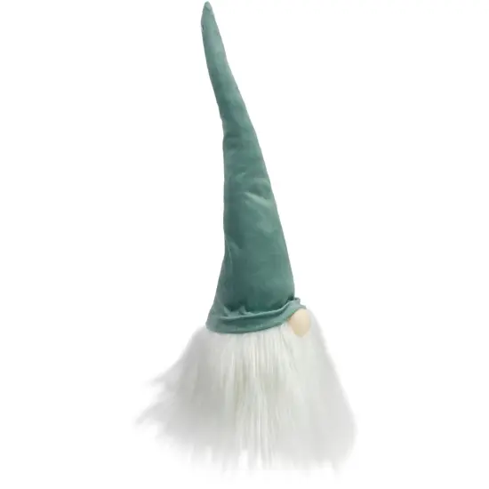 Northlight Gnome Head with Beard Christmas Decoration - 15" - Green and White {3}