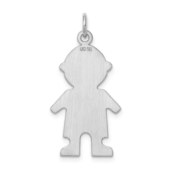 Sterling Silver Boy Charm Jewerly 32mm x 16mm {3}