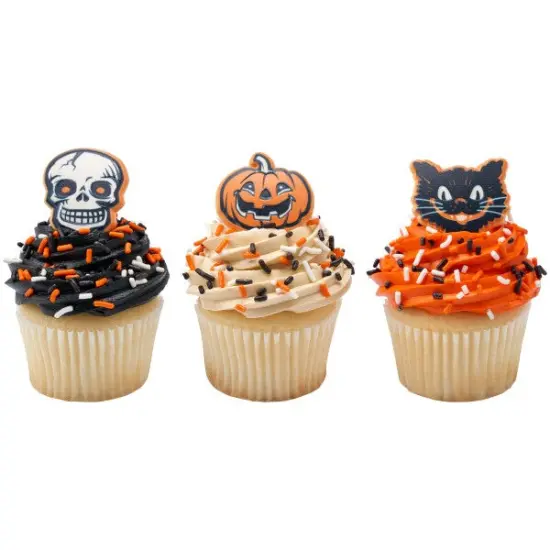 Vintage Fright Cupcake Rings, 12ct {3}