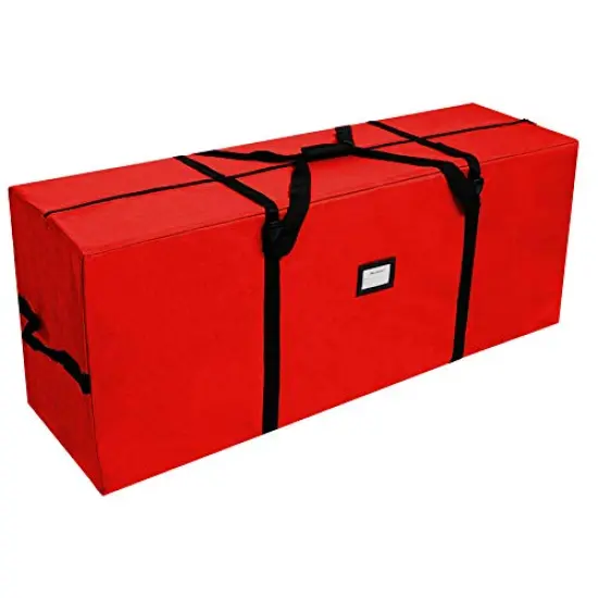 OurWarm Christmas Tree Storage Bag Extra Large Heavy Duty Storage Containers for 8 Ft Artificial Tree 600D Oxford Xmas Holiday Tree Storage Bags with Reinforced Handles Zipper, Red 50" x 15" x 20" {1}