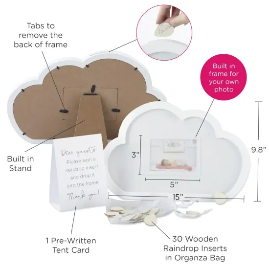 Baby Shower Guest Book Alternative - Cloud Frame {3}