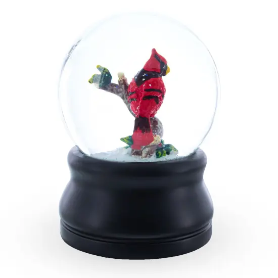 Red Cardinal on a Branch Musical Water Snow Globe {5}
