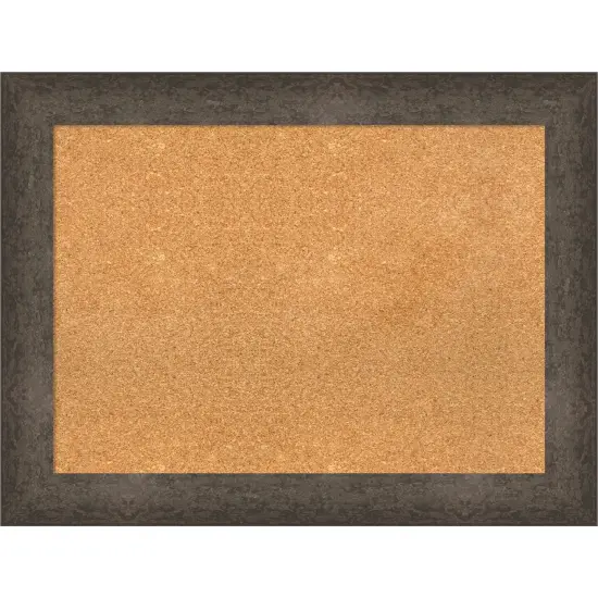 Dappled Wood Framed Corkboard, Natural Cork Dappled Black Brown {7}
