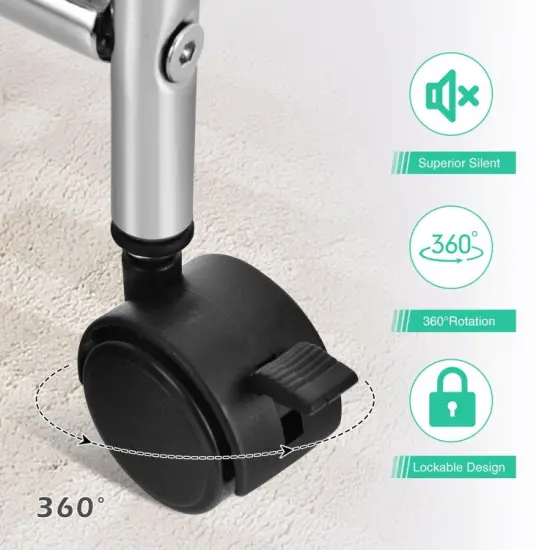 4-Drawer Utility Cart with Locking Wheels and Handles Mobile Storage Shelf for Kitchen and Bathroom Salon Multi {4}