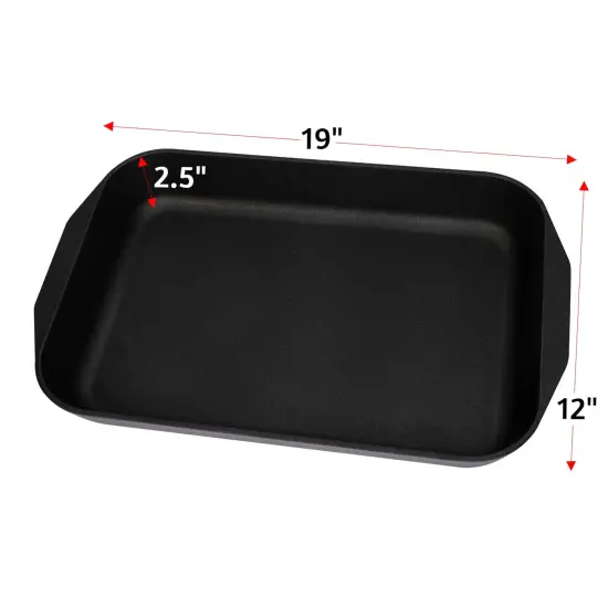 All American Roast Bake Pan Griddle, Durable Nonstick Cast Aluminum {3}