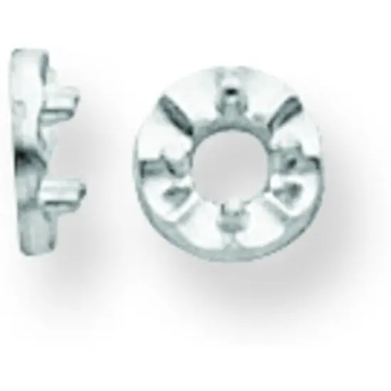 14K White Gold Round Top Setting 2.4mm {1}