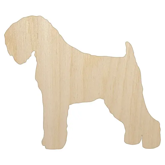 Black Russian Terrier Chornyi Dog Solid Unfinished Wood Shape Piece Cutout for DIY Craft Projects {1}