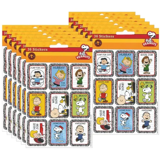 Peanuts&reg; Motivational Sticker, 36 Per Pack, 12 Packs {1}