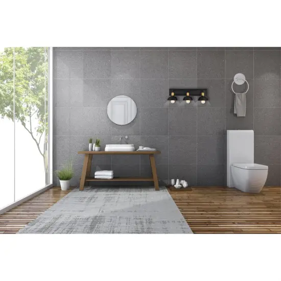 Anders Collection Wall Sconce D27 H8.3 Lt:3 Black and Brass Finish {2}