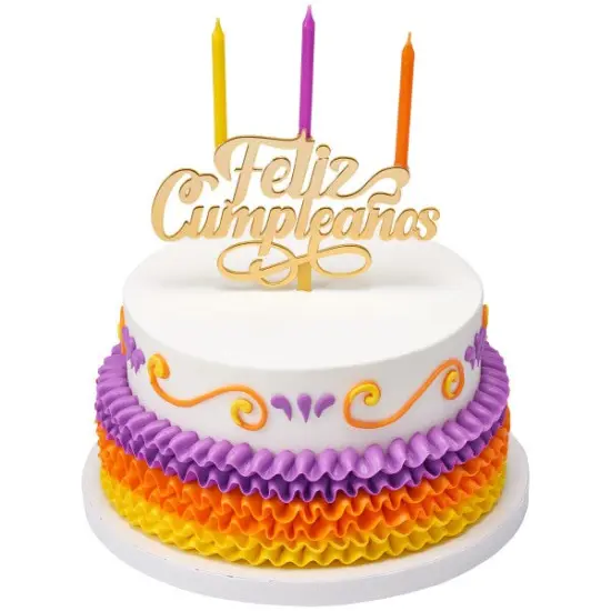 Feliz Cumplea&ntilde;os Plastic Candle Holder, 1ct {2}