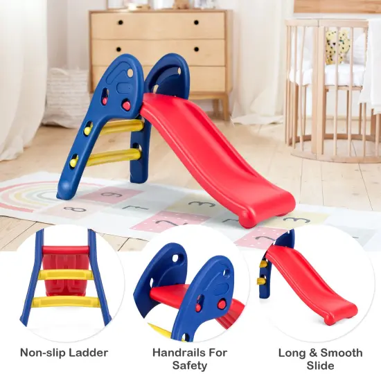 2 Step Children Folding Plastic Wide Slide with Stable Base {5}