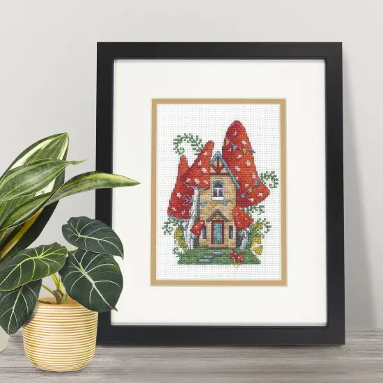 Dimensions Counted Cross Stitch Kit 5"X7"-Forest House 18 Count {4}