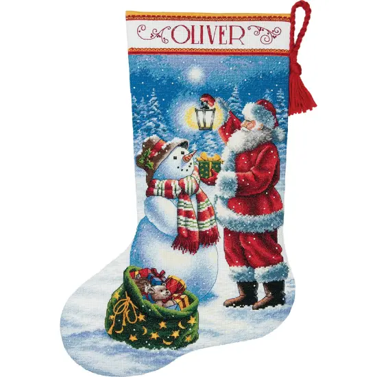 Dimensions Gold Collection Counted Cross Stitch Kit 16" Long-Holiday Glow Stocking {2}