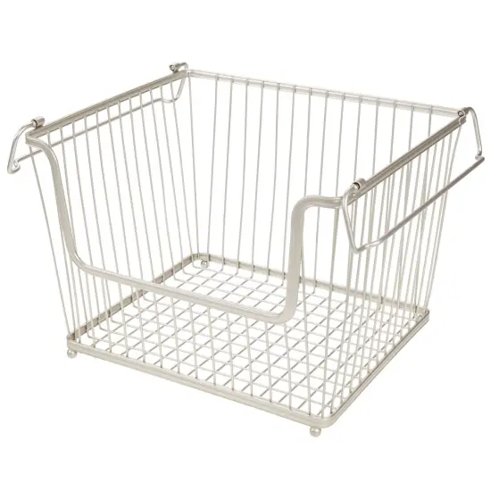 mDesign Stackable Storage Basket with Handles, 6 Pack {5}