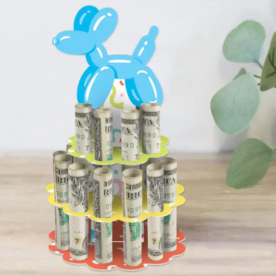 Big Dot of Happiness Balloon Animals - DIY Happy Birthday Party Money Holder Gift - Cash Cake {1}