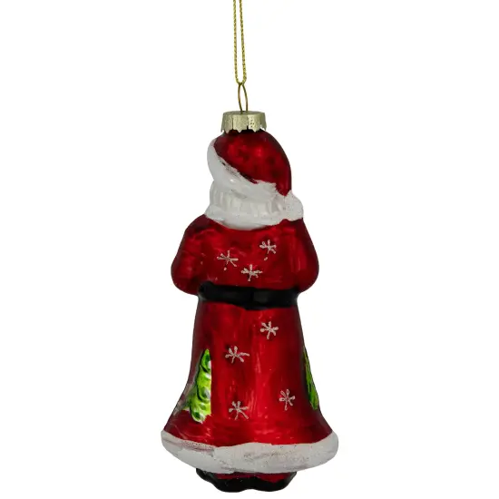 Northlight 5.5" Classic Saint Nicholas Hanging Glass Christmas Ornament Red {6}