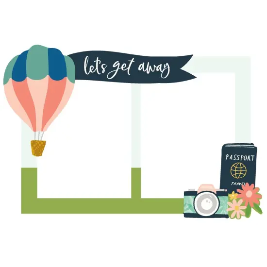 Pack Your Bags Chipboard Frames-6/Pkg {6}