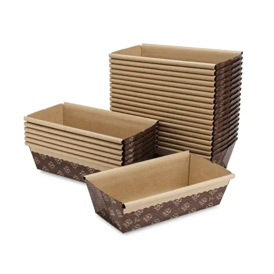 Junior Loaf Paper Baking Pan 25-Pack, 6 x 2.5 x 2 Inches {5}