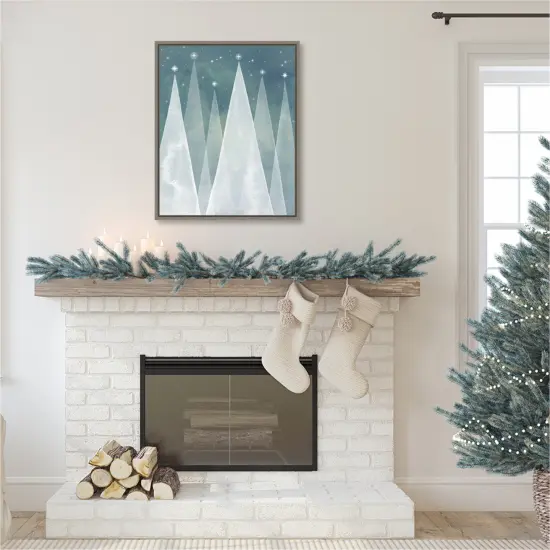 Mod Evergreens I by Grace Popp Canvas Art Framed {6}