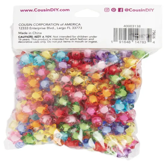 CousinDIY Bead Mix 280/Pkg-Pastel Stars {3}