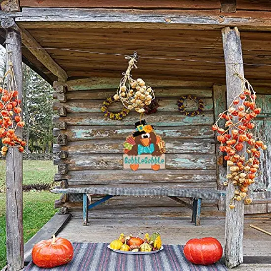 Thanksgiving Wooden Door Decor Thanksgiving Wreath for Front Door Turkey Door Hanger Thanksgiving Door Hanger Gobble Gobble Sign Thanksgiving Door Wreath Thanksgiving Party Decorations {6}