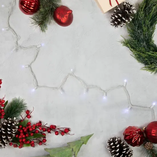 Northlight LED Wide Angle Christmas Lights - Pure White - 33' White Wire - 100ct {1}