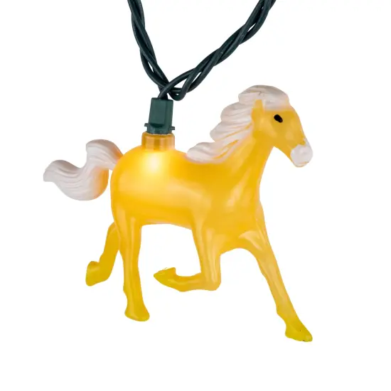 Northlight Horse Indoor Outdoor Patio Light Set - 6' Green Wire - 10ct Red {6}