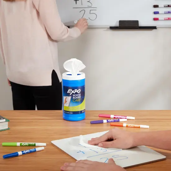 Dry-Erase Board Cleaning Wet Wipes, 50 Per Container, Pack of 2 {2}