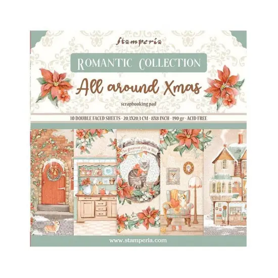All Around Christmas 8x8 Paper Pad - Stamperia {1}