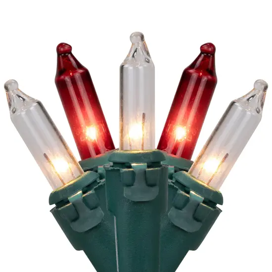 Northlight Mini Incandescent Christmas Lights -Red and Clear - 20.25' Green Wire - 100ct {3}