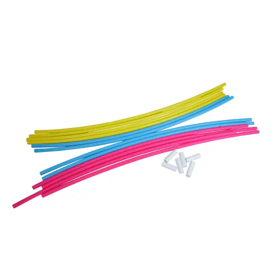 Swim Central Set of 4 Pink, Yellow and Blue Underwater Slalom Hoops for Swimming Pools 30" {4}