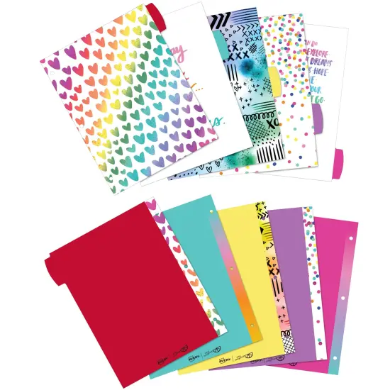 Avery + Amy Tangerine Designer Collection Big Tab Dividers for 3 Ring Binders, 5-Tab Sets, Rainbow Vibes, 3 Binder Divider Sets (01740) {2}