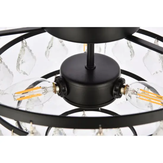 Ella 14 inch flush mount in black {6}