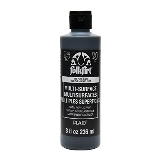 Multi-Surface Acrylic Paint (8 oz), , Pure Black {1}