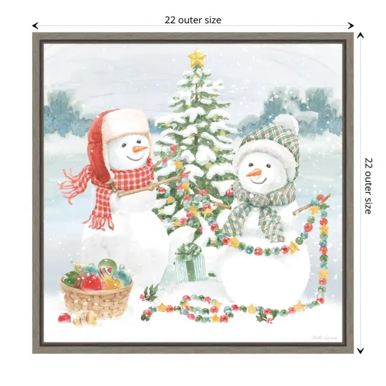 Snow Day II by Beth Grove Canvas Art Framed {3}