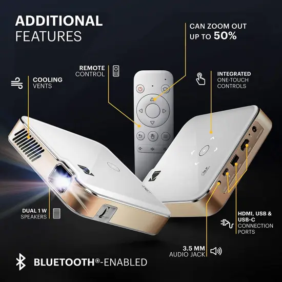 Kodak Luma 450 Portable Pico Smart Projector, 1080p Projector with WiFi And Bluetooth {4}