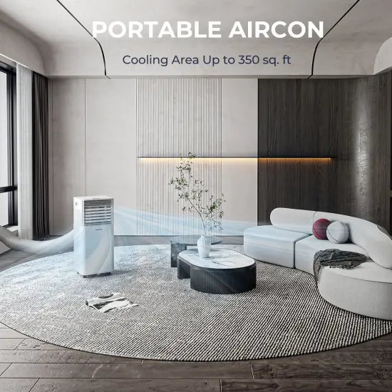 10000 BTU Air Cooler with Fan and Dehumidifier Mode White {4}