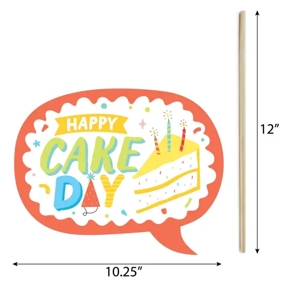 Big Dot of Happiness Funny Party Time - Happy Birthday Party Photo Booth Props Kit - 10 Piece {6}
