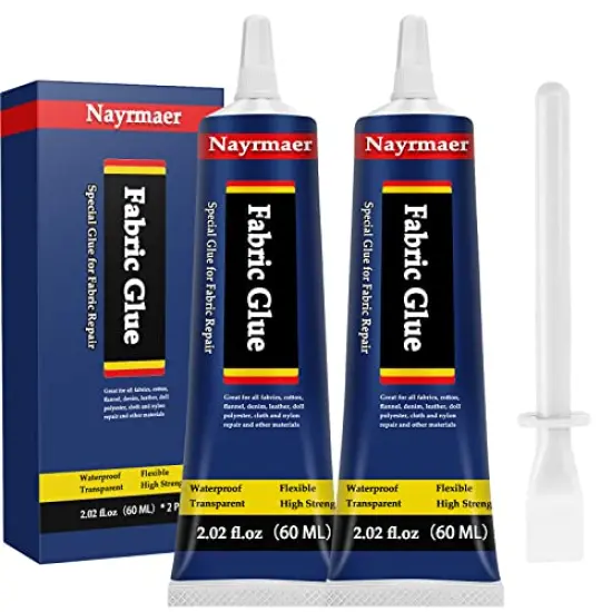 Fabric Glue, Permanent Clear Washable Clothing Glue for All Fabrics, Cotton, Flannel, Denim, Leather, Polyester, Doll Repair, 24 Hours Dry and Waterproof (Fabric Glue) {2}